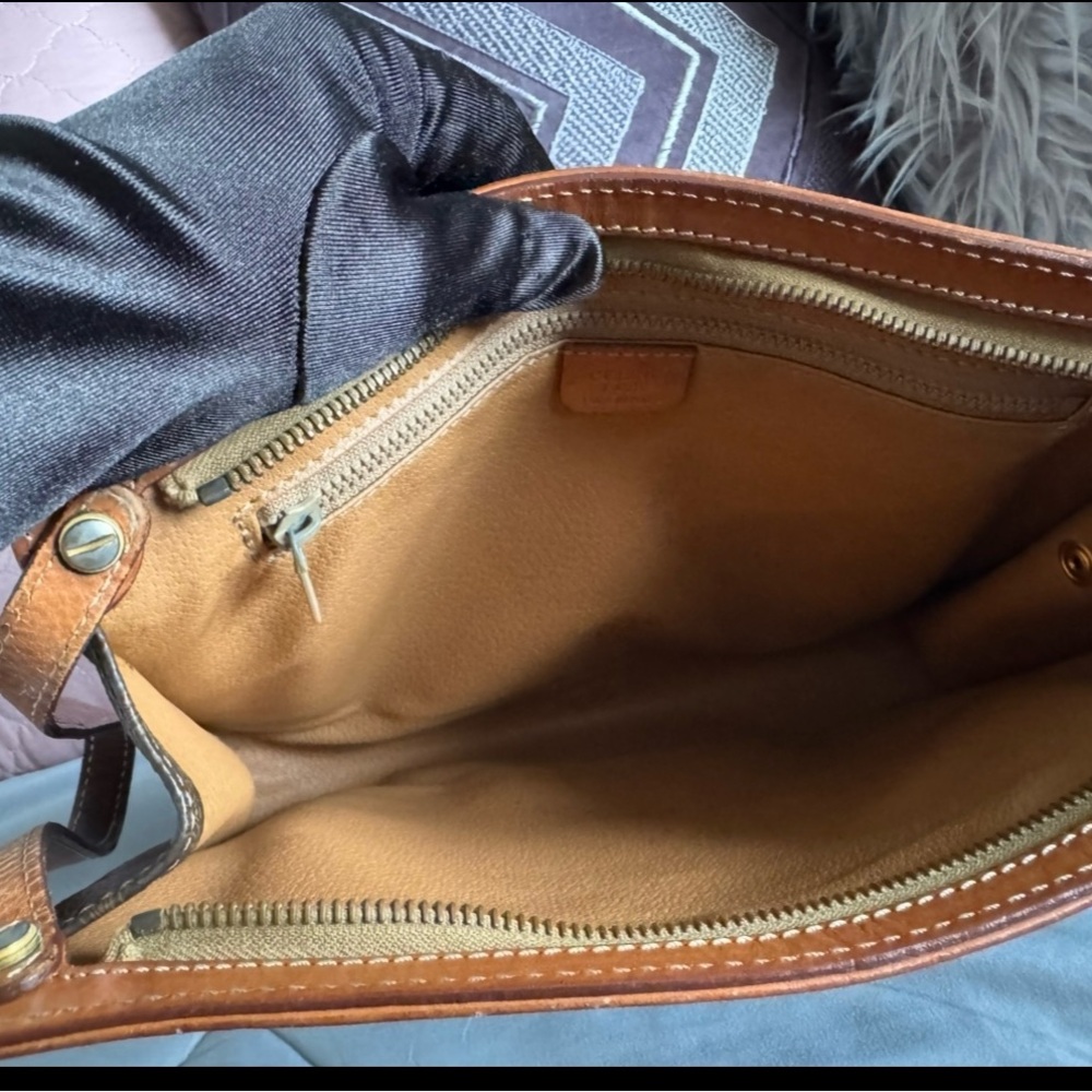 Celine Brown and Tan Clutch - Picture 7 of 9